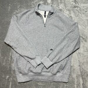 Fabletics Men's Quarter Zip Long Sleeve Athletic Sweater Size Large Gray